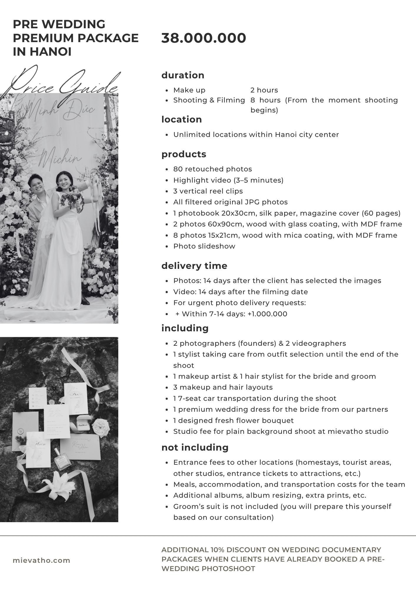 mievatho halfday package quotation